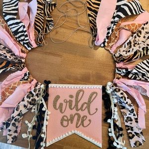 Wild one birthday banner